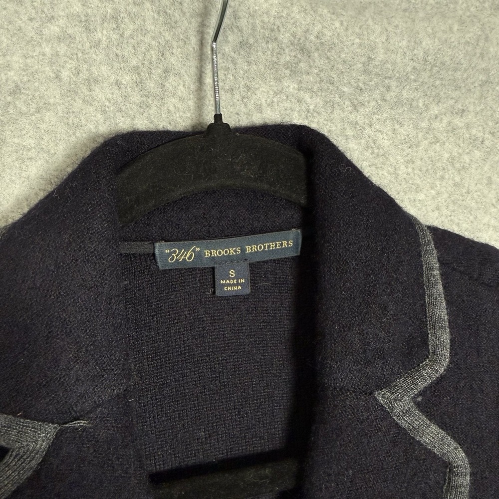 Brooks Brothers 346 Blazer Womens Small Navy Blue Wool Elbow Patch Jacket - Picture 5 of 12
